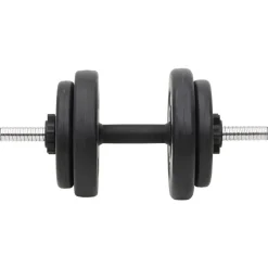 vidaXL vægtstang og håndvægt med skiver 90 kg