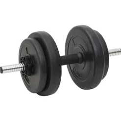 vidaXL vægtstang og håndvægt med skiver 90 kg