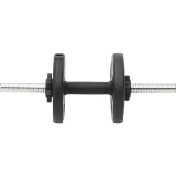 vidaXL vægtstang og håndvægt med skiver 90 kg