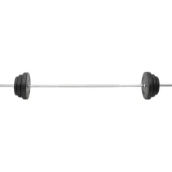 vidaXL vægtstang og håndvægt med skiver 90 kg