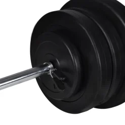 vidaXL vægtstang- og squat-stativ med vægtstang- og håndvægtsæt 60,5kg