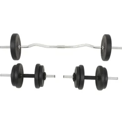 vidaXL vægtstangs- og håndvægtssæt 30 kg