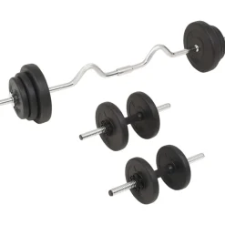 vidaXL vægtstangs- og håndvægtssæt 30 kg