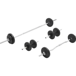 vidaXL vægtstangssæt med håndvægte 30 kg