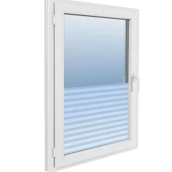 vidaXL vinduesfolie 0,9x5 m stribet PVC matteret