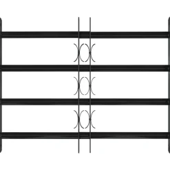 vidaXL Vinduesgitter Sort 75,5 x 60 cm Pulverlakeret stål