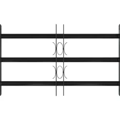 vidaXL Vinduesgitter Sort 75,5 x 45 cm Pulverlakeret stål