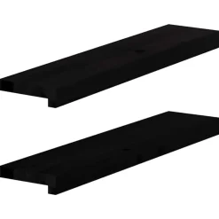 vidaXL vindueskarme 2 stk mørkebrun 70x15x2 cm massivt egetræ