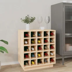 vidaXL vinreol 55,5x34x61 cm massivt fyrretræ