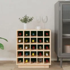 vidaXL vinreol 55,5x34x61 cm massivt fyrretræ