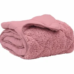 vidaXL Vinter dyne Lyserød 220 x 240 cm Mikrofiber og Teddy fleece