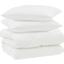 vidaXL Vinter dyne med pude 3 pcs Hvid Microfiber
