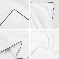 vidaXL Vinter dyne med pude 3 pcs Hvid Dunfjer