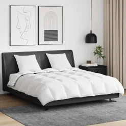vidaXL Vinter dyne med pude 3 pcs Hvid Dunfjer