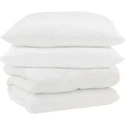 vidaXL Vinter dyne med pude 3 pcs Hvid Microfiber