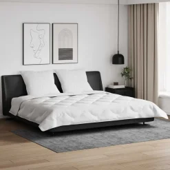 vidaXL Vinter dyne med pude 3 pcs Hvid Microfiber