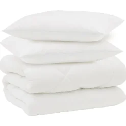 vidaXL Vinter dyne med pude 3 pcs Hvid Microfiber