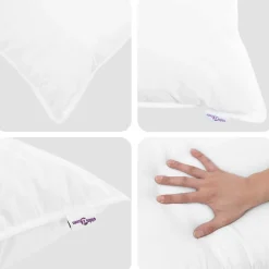 vidaXL Vinter dyne med pude 3 pcs Hvid Microfiber