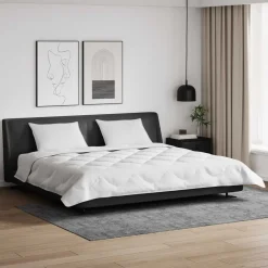 vidaXL Vinter dyne med pude 3 pcs Hvid Microfiber