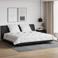 vidaXL Vinter dyne med pude 3 pcs Hvid Microfiber
