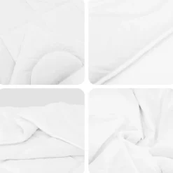 vidaXL Vinter dyne med pude 3 pcs Hvid Microfiber