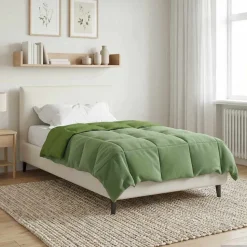 vidaXL Vinter dyne Quilting Grøn 135 x 200 cm Mikrofiber