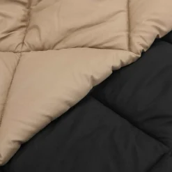vidaXL Vinter dyne Sort og Taupe 135 x 200 cm Mikrofiber