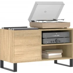 vidaXL vinylskab 85x38x48 cm konstrueret træ sonoma-eg