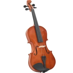 vidaXL violinsæt med violinbue og hagestøtte 4/4 mørkt træ