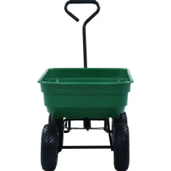 vidaXL vippelig havevogn 300 kg 75 l grøn