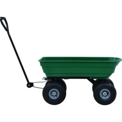 vidaXL vippelig havevogn 300 kg 75 l grøn