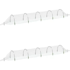 vidaXL væksttunneller 2 stk. 1,5x5 m glasfiber og PP