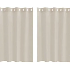 vidaXL Voile Gardin 2 pcs Sandfarvet 140 x 140 cm Polyester