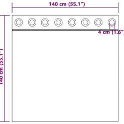 vidaXL Voile Gardin 2 pcs Sandfarvet 140 x 140 cm Polyester