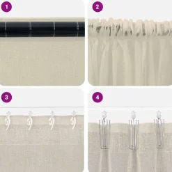 vidaXL Voile Gardin 2 pcs Sandfarvet 140 x 140 cm Polyester