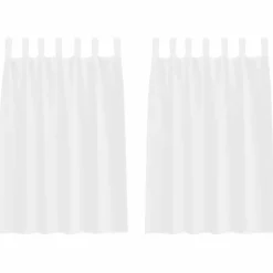 vidaXL Voile Gardin med gardiner 2 pcs Hvid 140 x 140 cm Polyester