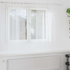 vidaXL Voile Gardin med gardiner 2 pcs Hvid 140 x 140 cm Polyester