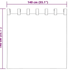 vidaXL Voile Gardin med gardiner 2 pcs Hvid 140 x 140 cm Polyester