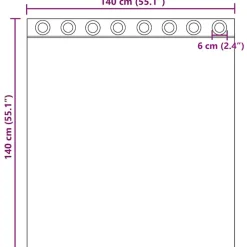 vidaXL voile-gardiner med øskner 2 stk. 140x140 cm cremefarvet