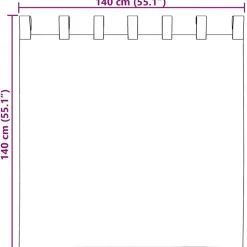 vidaXL voile-gardiner med løkker 2 stk. 140x140 cm kongeblå