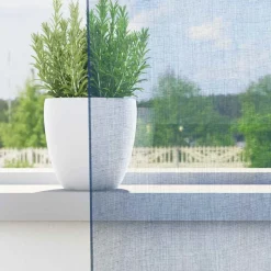 vidaXL voile-gardiner med øskner 2 stk. kongeblå