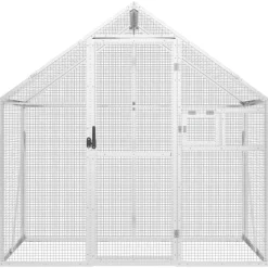 vidaXL voliere 179x100x185 cm aluminium sølvfarvet
