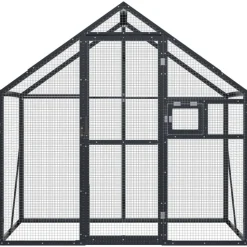 vidaXL voliere 179x100x185 cm aluminium antracitgrå