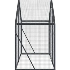 vidaXL voliere 179x100x185 cm aluminium antracitgrå