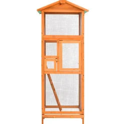 vidaXL voliere 68x62x166 cm massivt grantræ