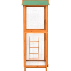 vidaXL voliere 68x62x166 cm massivt grantræ