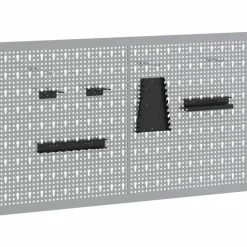 vidaXL Værktøjs Vægpanel 2 pcs Grå 100 x 1 x 60 cm Ingeniørtræ og stål