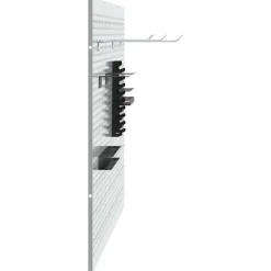 vidaXL Værktøjs Vægpanel 2 pcs Grå 100 x 1 x 60 cm Ingeniørtræ og stål