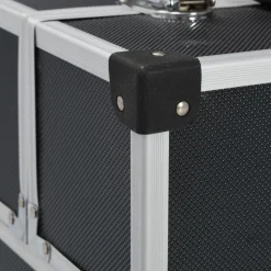 vidaXL værktøjskasse 38 x 22,5 x 34 cm sort aluminium