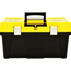 vidaXL værktøjskasse 595x337x316 mm plastik gul